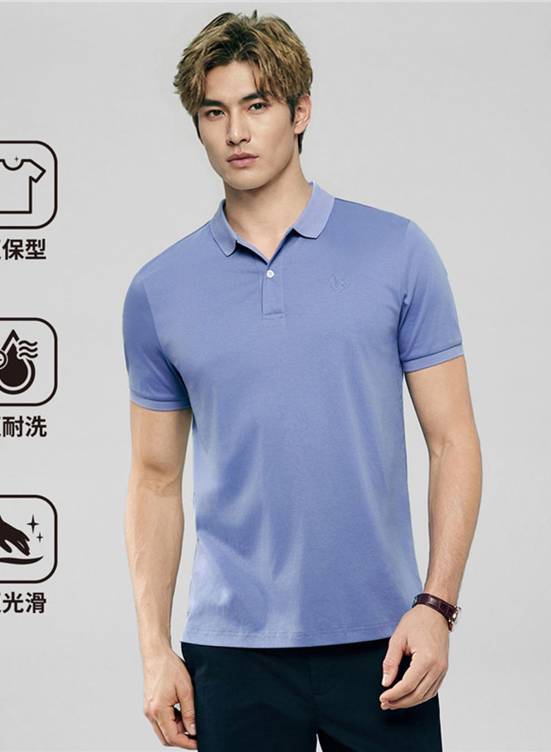 GIORDANO Men’s Slim Fit Liquid Touch Cotton Interlock Polo - Image 1